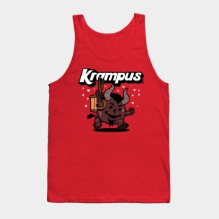 Krampus Christmas 80's Xmas Cute Cartoon Logo Parody Tank Top